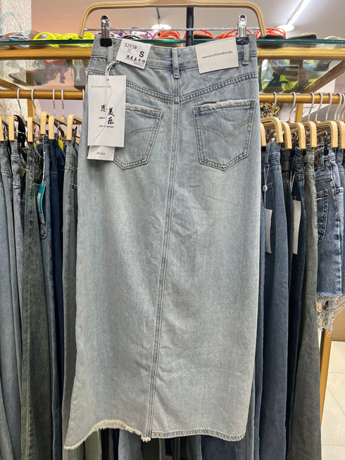 Summer Casual Slit Denim Skirts